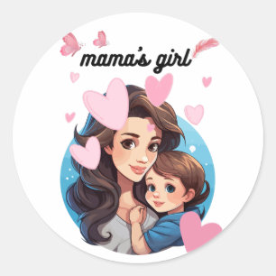 Ma's girl ronde sticker