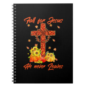 mas Herfst voor Jesus Maple Leaf Christelijke herf Notitieboek