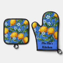 Ma's Keuken blauw en geel