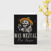 Mas Mezcal Por Favor Funny Cinco De Mayo Barman Kaart (Gele Bloem)