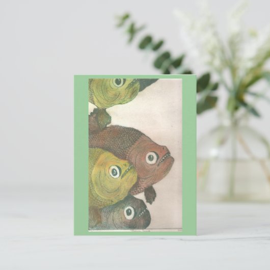 mas piranha briefkaart (Staand voorkant)