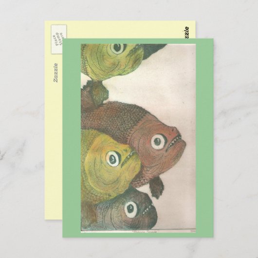 mas piranha briefkaart (Voorkant / Achterkant)