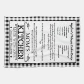 Ma's Recept Zwart Witte Boerderij Buffalo Plaid Theedoek (Horizontaal)