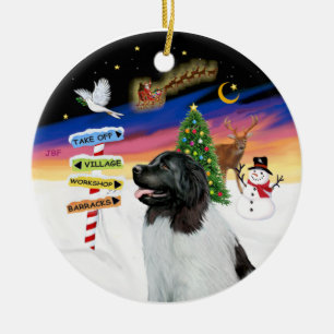 mas Signs - Newfie Landseer Keramisch Ornament