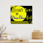 Ma's Taxi & Drive Thru Grill Retro Kitchen Art Poster (Keuken)