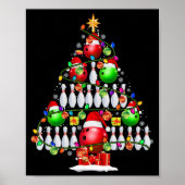 mas Tree Bowling-kerstlampjes voor de kerstman P Poster (Voorkant)