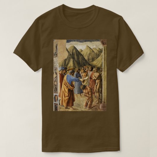 Masaccio Baptisme van de neophyten T-shirt (Design voorkant)