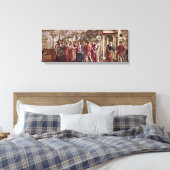 Masaccio - Het eerbetoon geld Canvas Afdruk (Insitu (Slaapkamer))