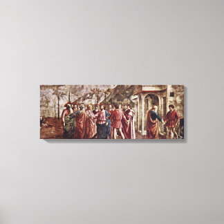 Masaccio - Het eerbetoon geld Canvas Afdruk