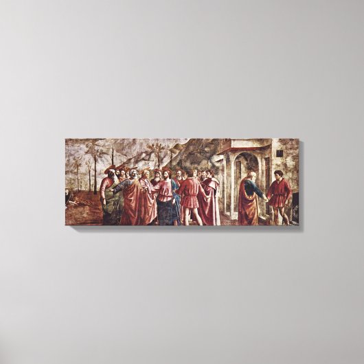 Masaccio - Het eerbetoon geld Canvas Afdruk (Voorkant)