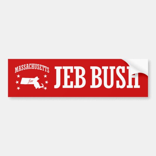 MASACHUSETTEN VOOR JEB-STRUIK BUMPERSTICKER (Voorkant)