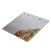 Masada Israel uitzicht keramische tegel Tegeltje (Zijkant)