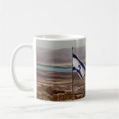 Masada uitzicht met vlag koffiemok (Links)