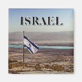 Masada View with Israeli Flag Magneet (Voorkant)