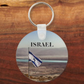 Masada View with Israeli Flag Sleutelhanger (Voorkant)
