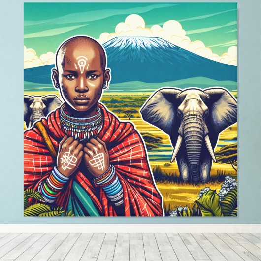 MASAI ART CANVAS WALL LIJST (Insitu (Houten vloer))