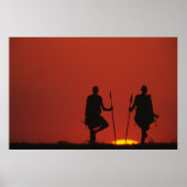 Masai at Sunset Poster (Voorkant)