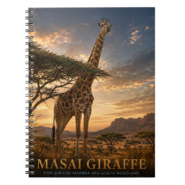 Masai-giraffe Savanne VINTAGE Notitieboek