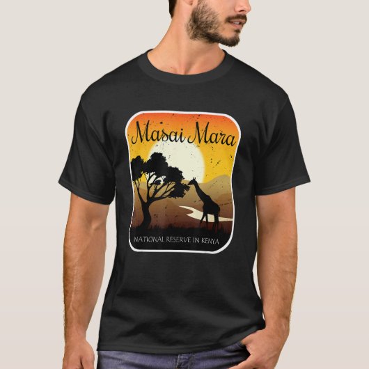 Masai Mara Kenya Safari Nationale reserve Serenget T-shirt (Voorkant)