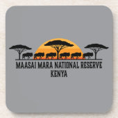 Masai Mara Nationaal Reservaat Kenia Bier Onderzetter (Voorkant)