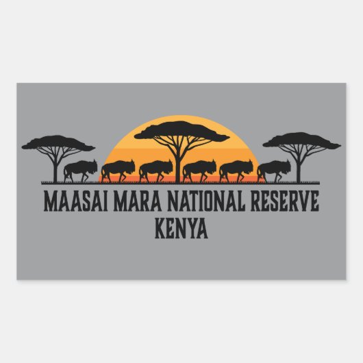 Masai Mara Nationaal Reservaat Kenia Rechthoekige Sticker (Voorkant)