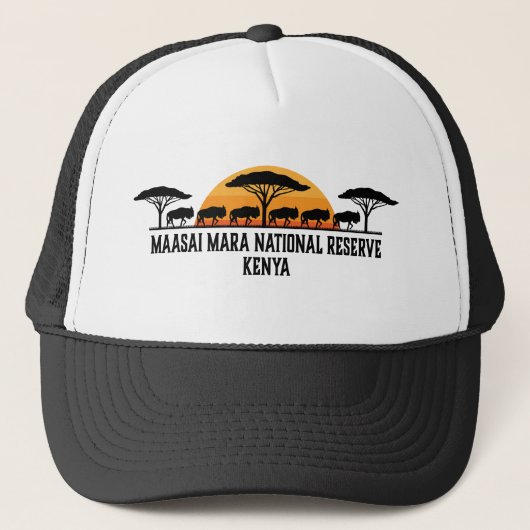 Masai Mara Nationaal Reservaat Kenia Trucker Pet (Voorkant)