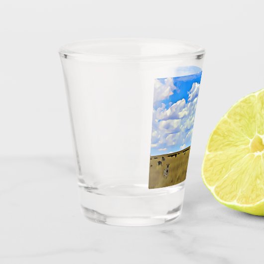 Masai Mara Zebra Shot Glas (Links)