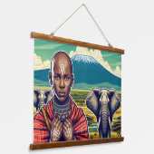 MASAI MUUR HANGING TAPIJT HANGEND WANDKLEED (Gebogen)