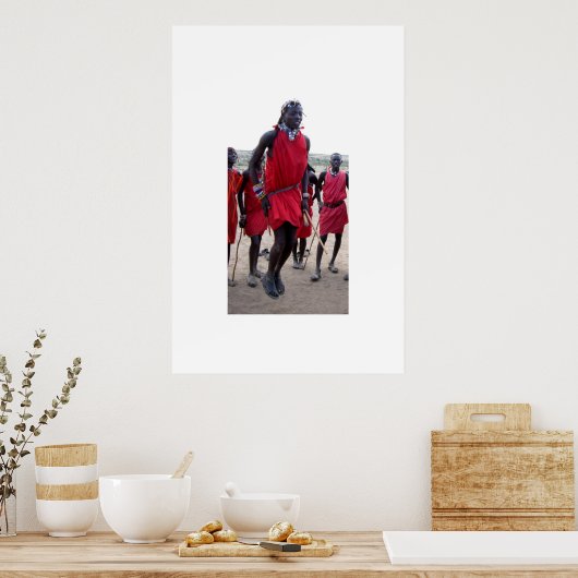 Masai-strijders in Kenia Poster (Keuken)