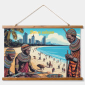 Masai Trades mannen Tapestry Hangend Wandkleed (Voorkant)