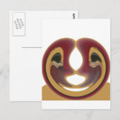 Masai Tribal Whirl Art Print Briefkaart (Voorkant / Achterkant)