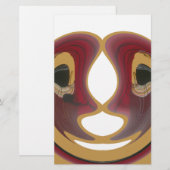 Masai Tribal Whirl Art Print Briefpapier (Voorkant / Achterkant)