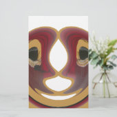 Masai Tribal Whirl Art Print Briefpapier (Staand voorkant)