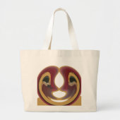 Masai Tribal Whirl Art Print Grote Tote Bag (Voorkant)