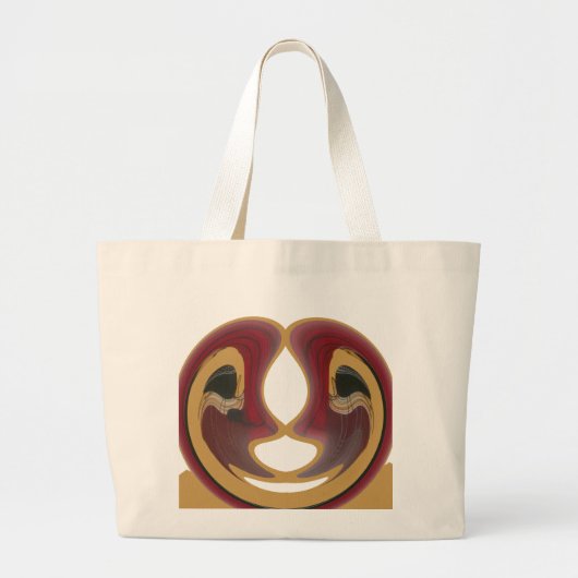 Masai Tribal Whirl Art Print Grote Tote Bag (Voorkant)