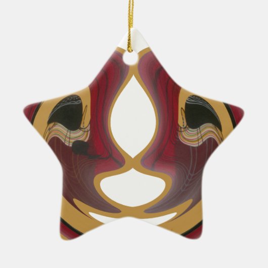 Masai Tribal Whirl Art Print Keramisch Ornament (Voorkant)