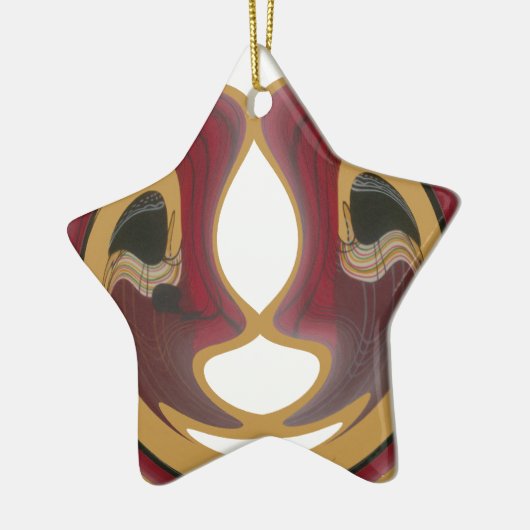 Masai Tribal Whirl Art Print Keramisch Ornament (Links)