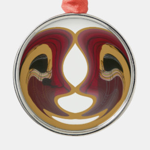 Masai Tribal Whirl Art Print Metalen Ornament
