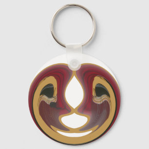 Masai Tribal Whirl Art Print Sleutelhanger