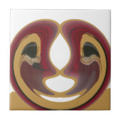 Masai Tribal Whirl Art Print Tegeltje (Voorkant)