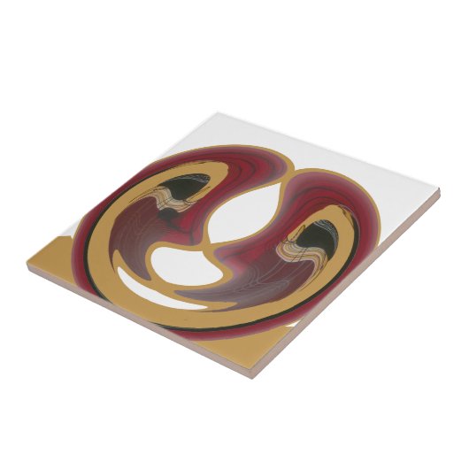 Masai Tribal Whirl Art Print Tegeltje (Zijkant)