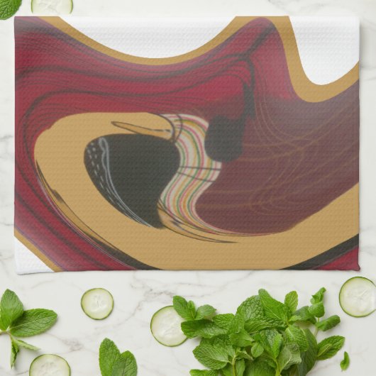 Masai Tribal Whirl Art Print Theedoek (Gevouwen)