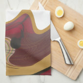 Masai Tribal Whirl Art Print Theedoek (Quarter Fold)