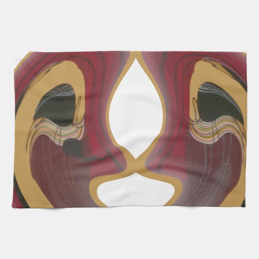 Masai Tribal Whirl Art Print Theedoek (Horizontaal)