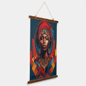 Masai Vrouw Elegantie Hangend Wandkleed (Gebogen)