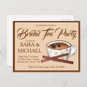 Masala Chai Bruids Bruiloft Douche Teacup Tea Part Uitnodiging Briefkaart (Voorkant / Achterkant)
