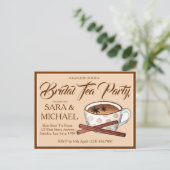 Masala Chai Bruids Bruiloft Douche Teacup Tea Part Uitnodiging Briefkaart (Staand voorkant)