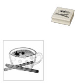 Masala Chai Teacup Indian Spiced Black Tea Cuppa Rubberstempel (Gestempeld)