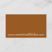 Masala Dosas Indian Food Cuisine Restaurant Chef Visitekaartje (Achterkant)