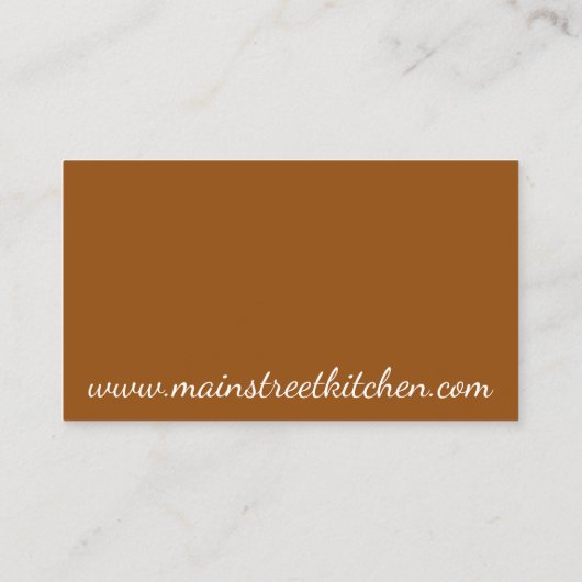 Masala Dosas Indian Food Cuisine Restaurant Chef Visitekaartje (Achterkant)